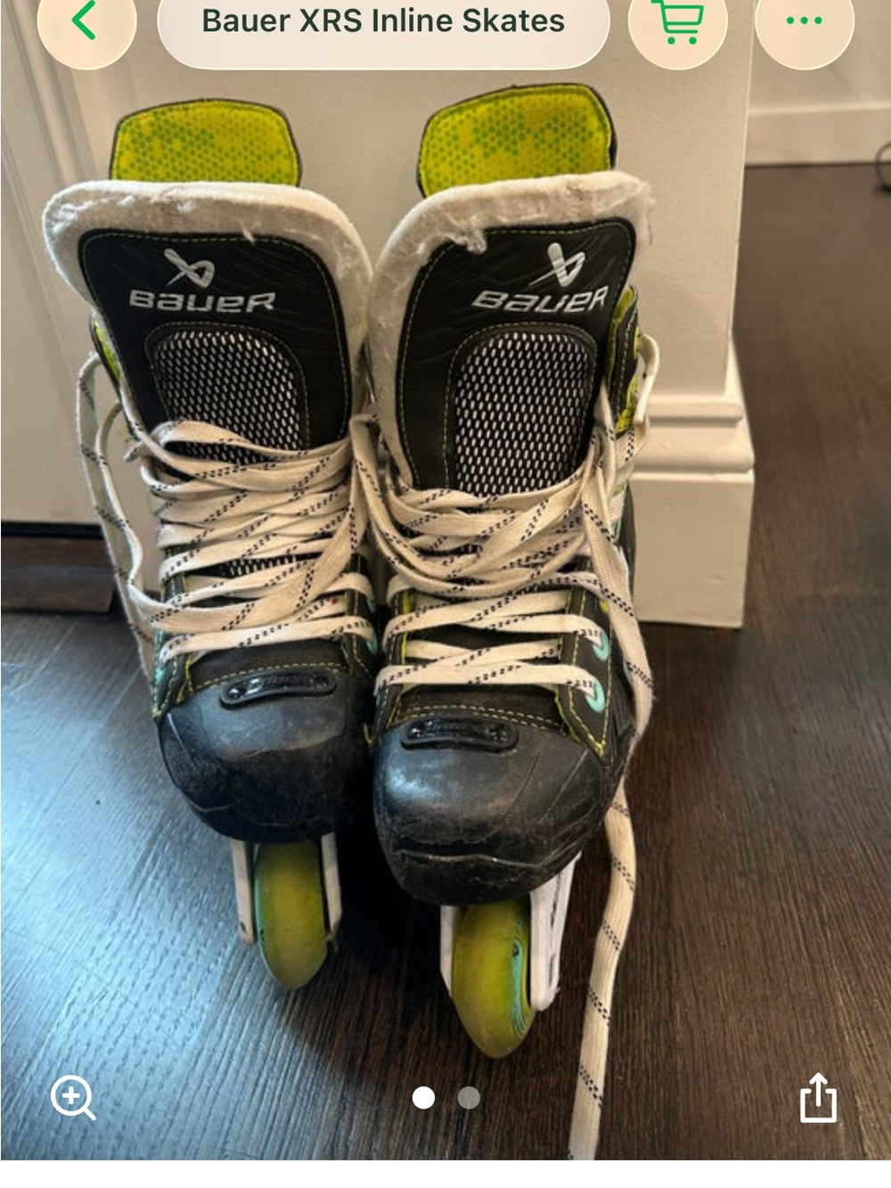 Bauer Kids Inline Skates in Black and Lime
